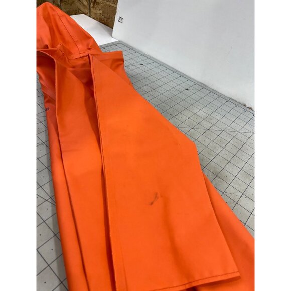 Grundens Youth Waterproof Orange Hooded Raincoat Sz. 8 Years NWOT Unisex - Picture 9 of 9